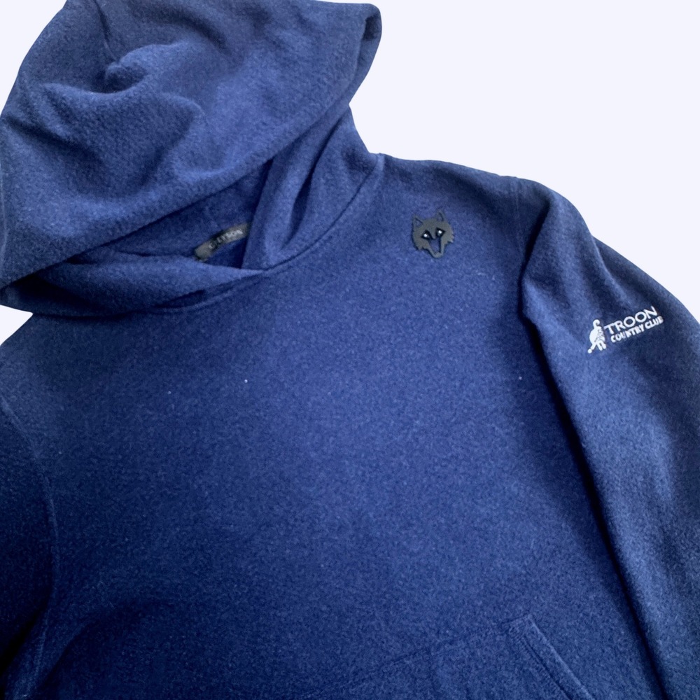 Greyson Bleeker Hoodie Youth XL Navy Blue Cotton Troon Country Club Logo Golf